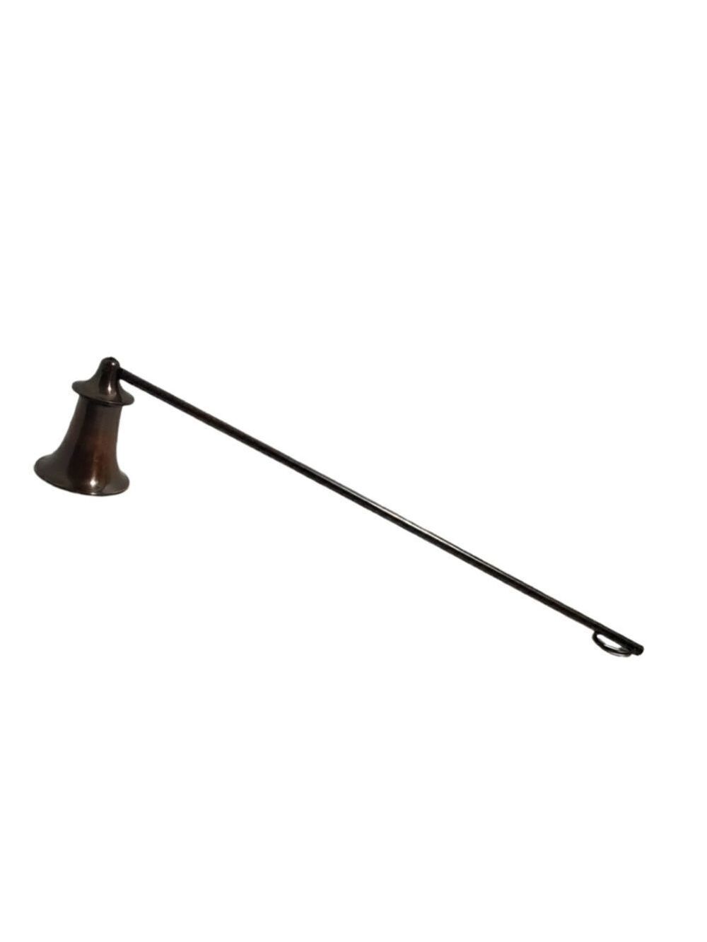 Vintage antique finish dark Metal candle snuffer Long handle